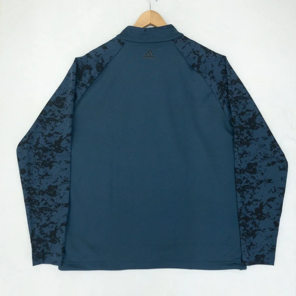 Adidas Camo Hybrid Layer Pullover Mens XL Navy Blue Pacific Life Quarter Snap